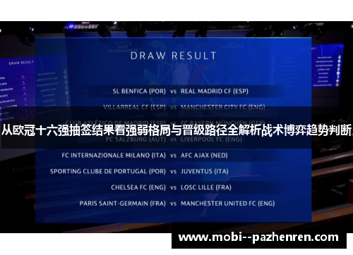从欧冠十六强抽签结果看强弱格局与晋级路径全解析战术博弈趋势判断